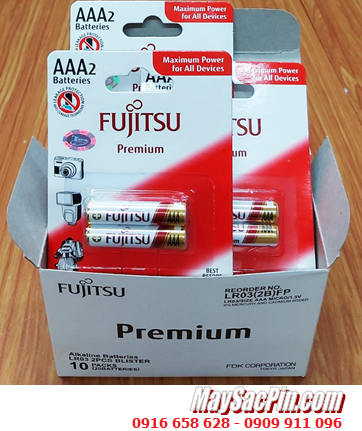 COMBO 1HỘP 20vỉ Pin Fujitsu Premium LR03 (2B) FP Alkaline 1.5v (Indonesia) _Giá chỉ 349.000đ/Hộp